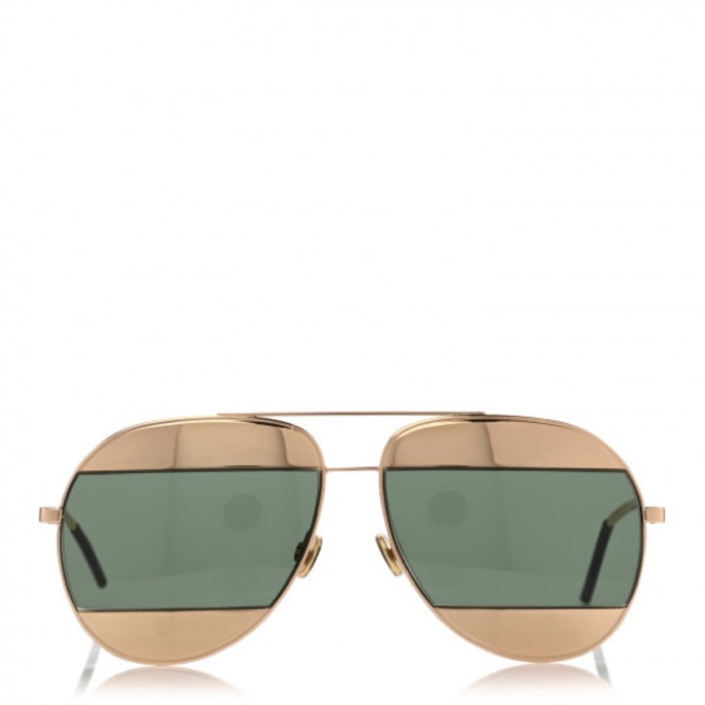 CHRISTIAN DIOR
Split 1 Aviator Sunglasses Gold